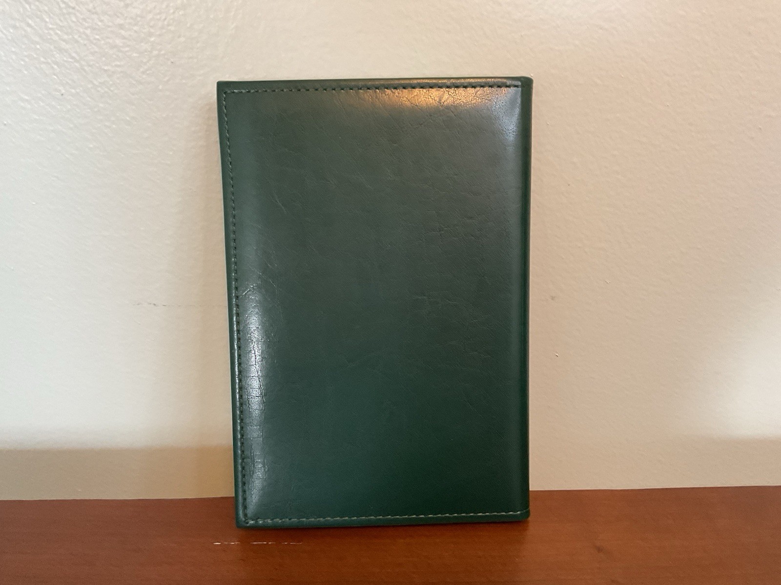 Vintage NBC Sports Dark Green Leather Journalist Notebook With Calculator