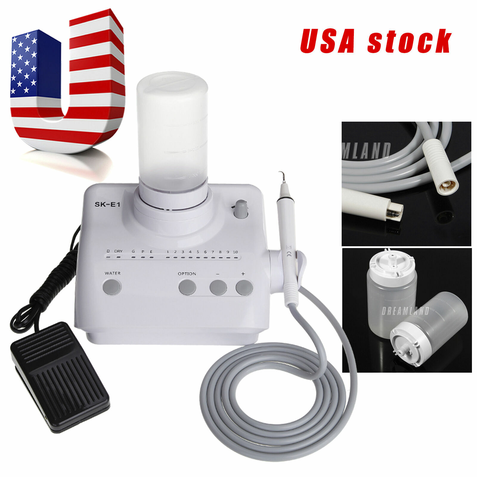 FDA Dental Ultrasonic Scaler Handpiece + 2 Bottles for EMS fit Cavitron