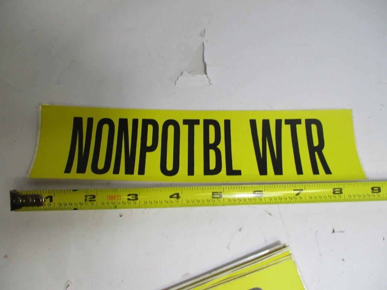 NON POTABLE WATER Pipe Markers 14 Count