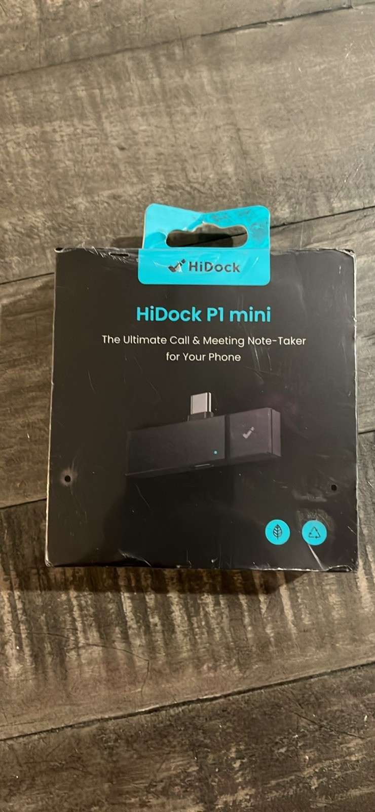 HiDock P1 mini AI Recorder 32GB Direct Wireless Earbuds Recording Metal Gray
