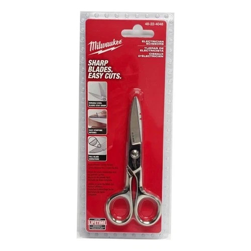 NEW SEALED Milwaukee 48-22-4048 Durable Sharp Steel Electrician Scissors