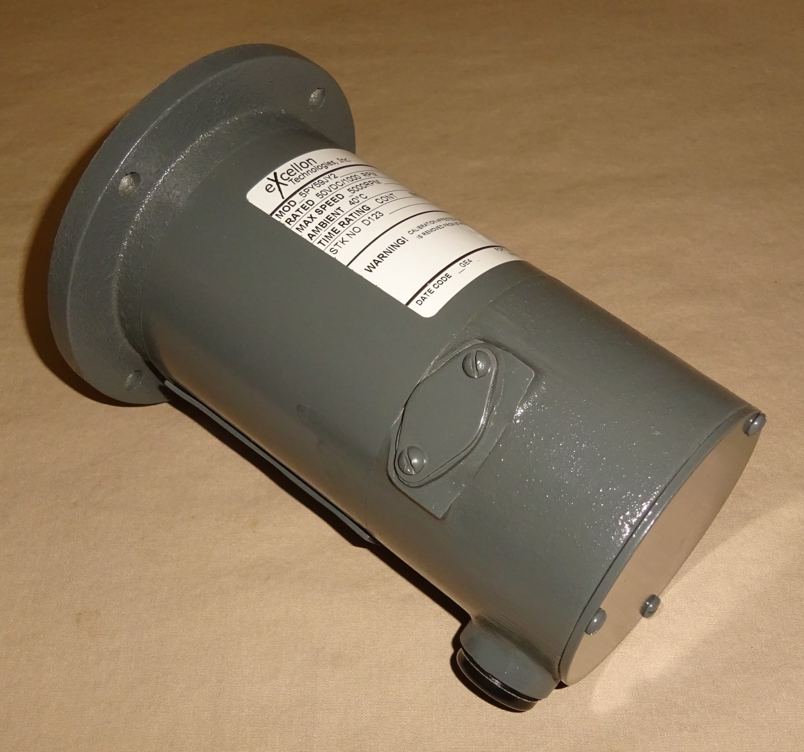 Excellon 5PY59JY2 DC Tachometer Generator Rated 50VDC / 1000RPM NEW