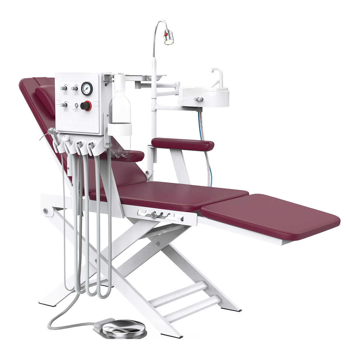 Unidad De Entrega Dental portatil compresor de aire succión 4 hoyos /silla