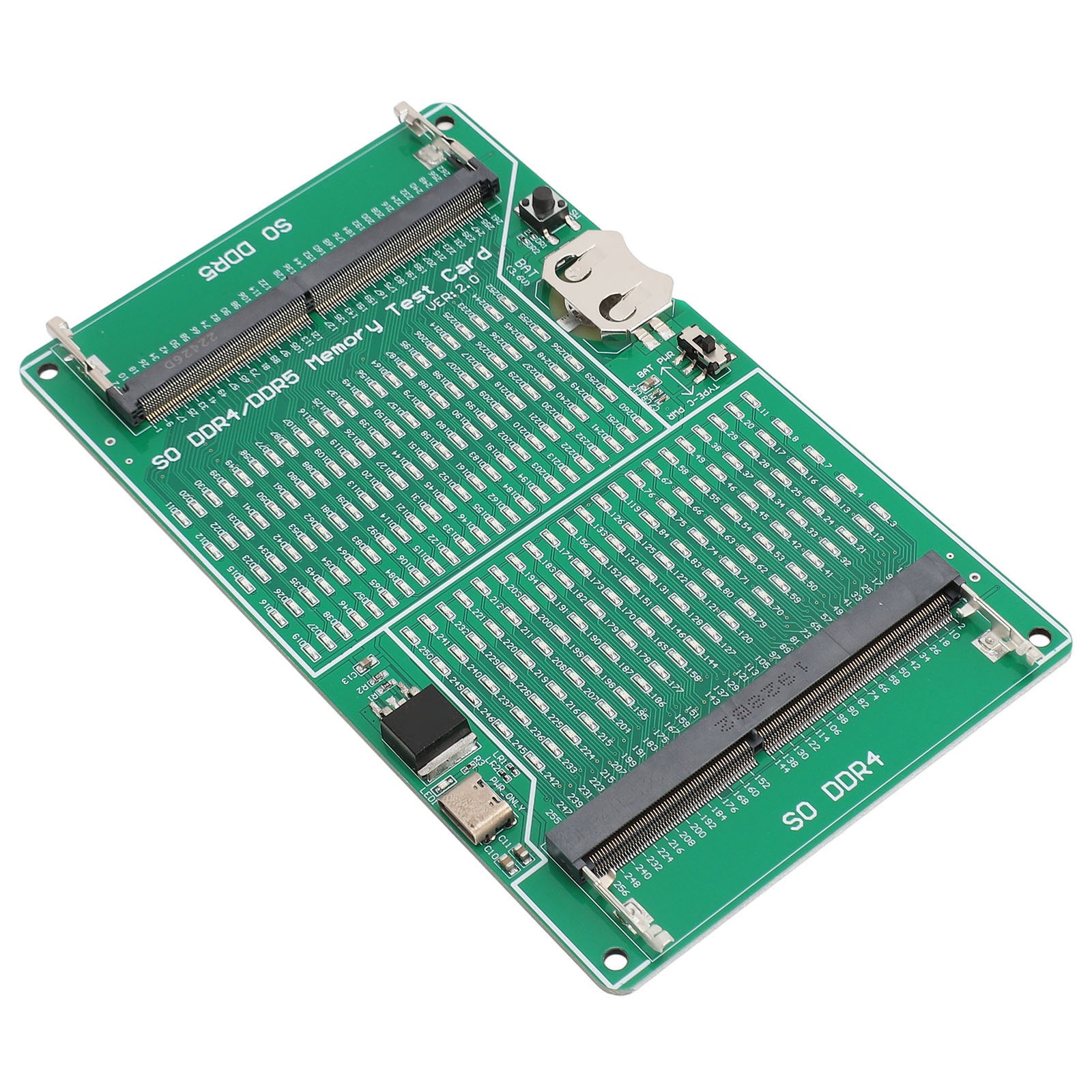 DDR4 DDR5 Memory Tester 2 In 1 Multifunctional Memory Slot Test Card With LED