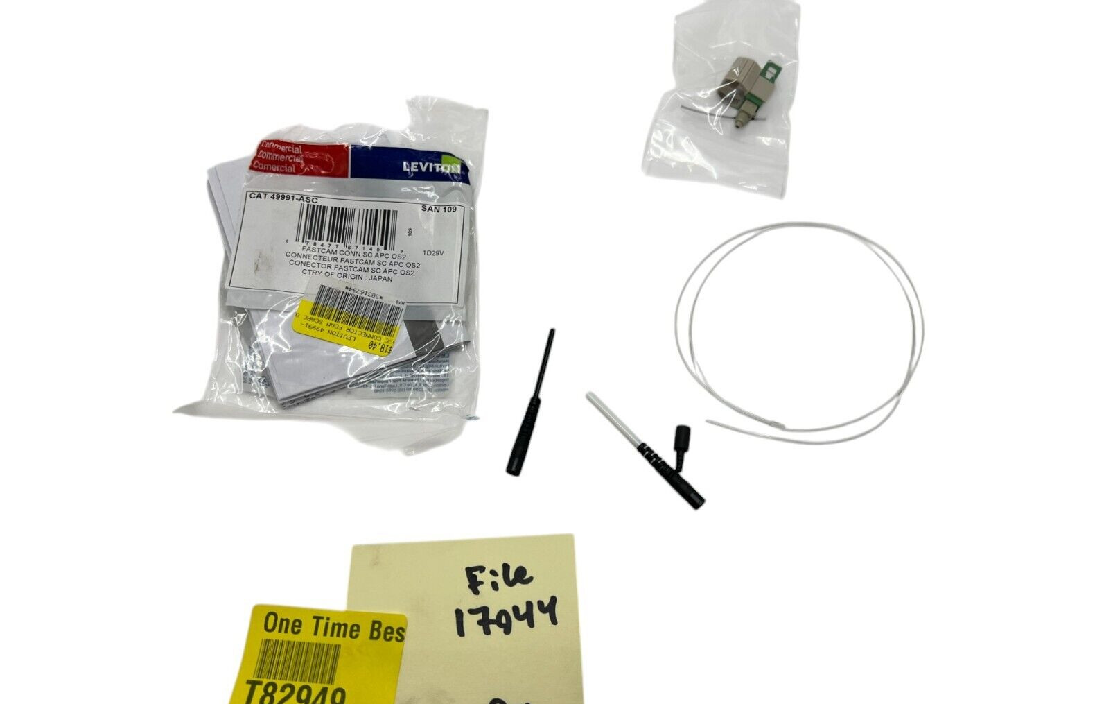 3 Packs Leviton GENUINE 49991-ASC FastCAM Pre-Polished Fiber Optic Connector