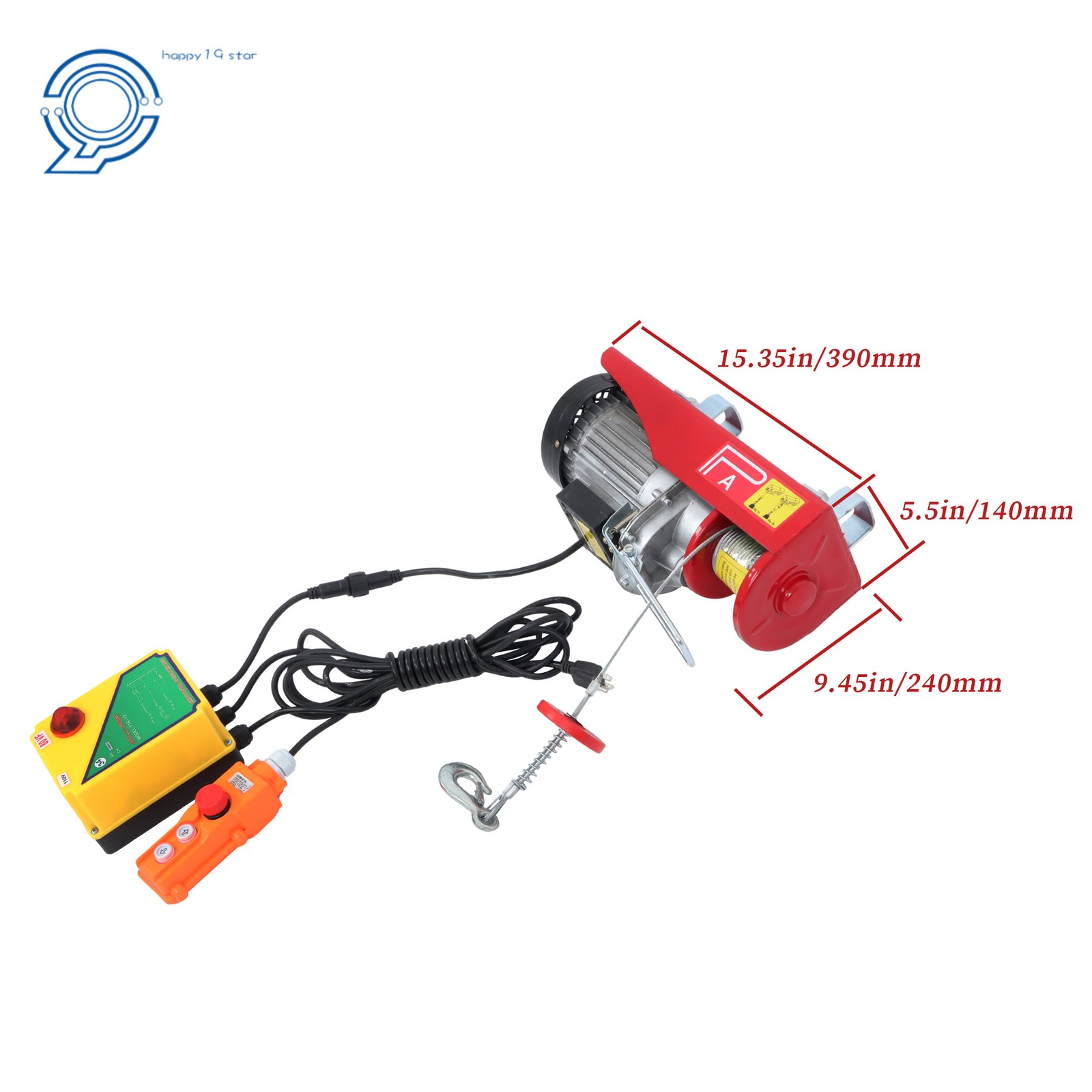 1320 lbs 110V Electric Winch w/ 328 ft Wireless & 14 ft Wired Remote Control