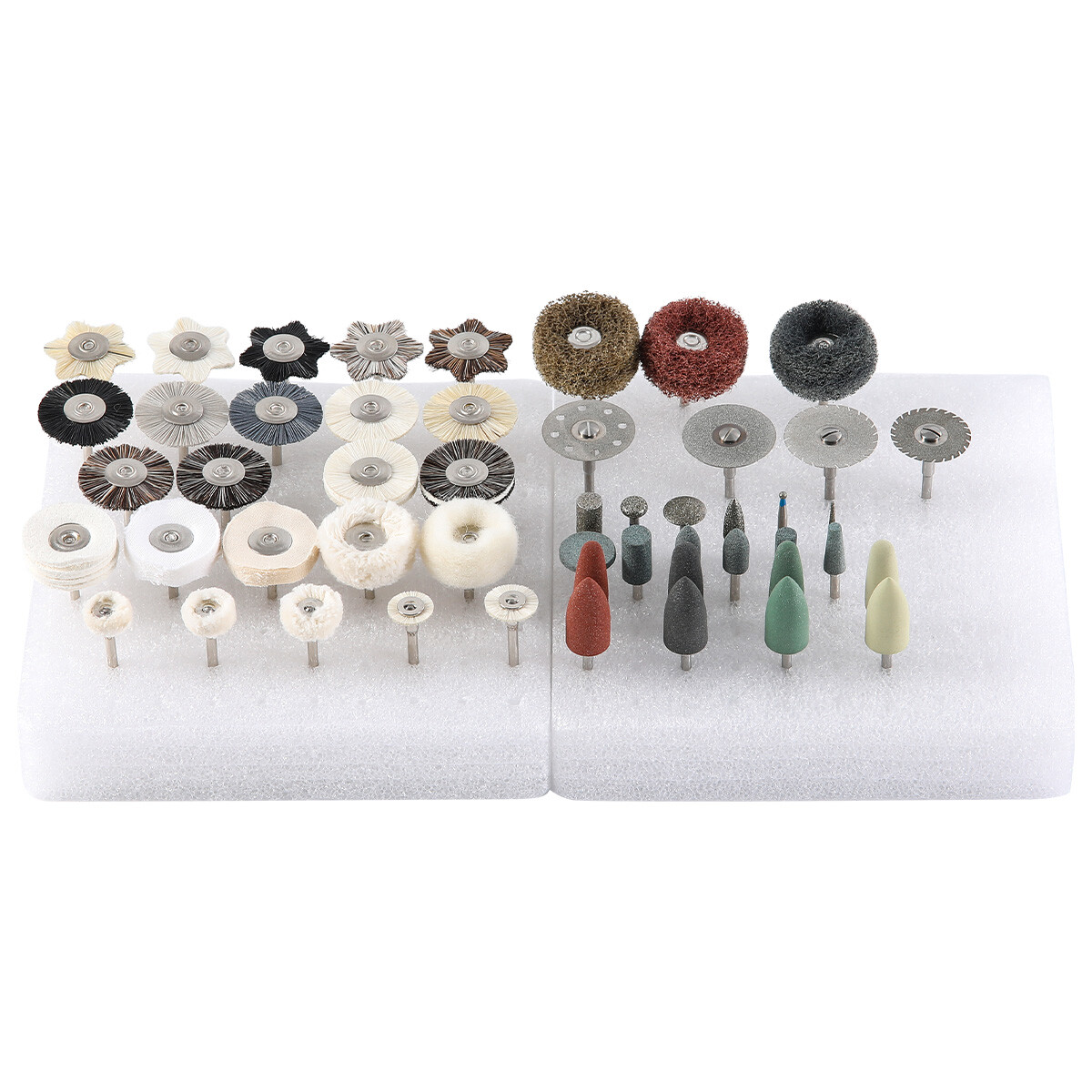 Dental Diamond Burs Discs Silicon Wheels Polishing Brushs kit HP Polishers
