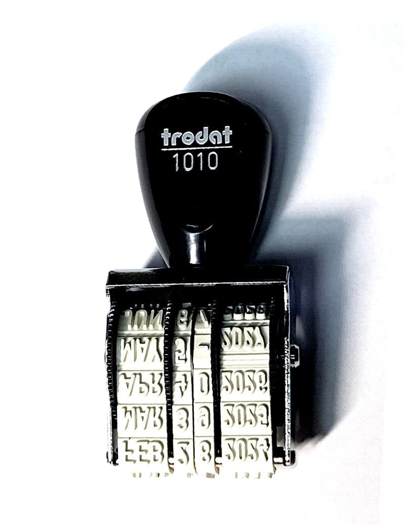 Trodat 1010 Hand Date Stamp, 5/32″ Type Size, 12 Years from 2022 to 2033, NIB