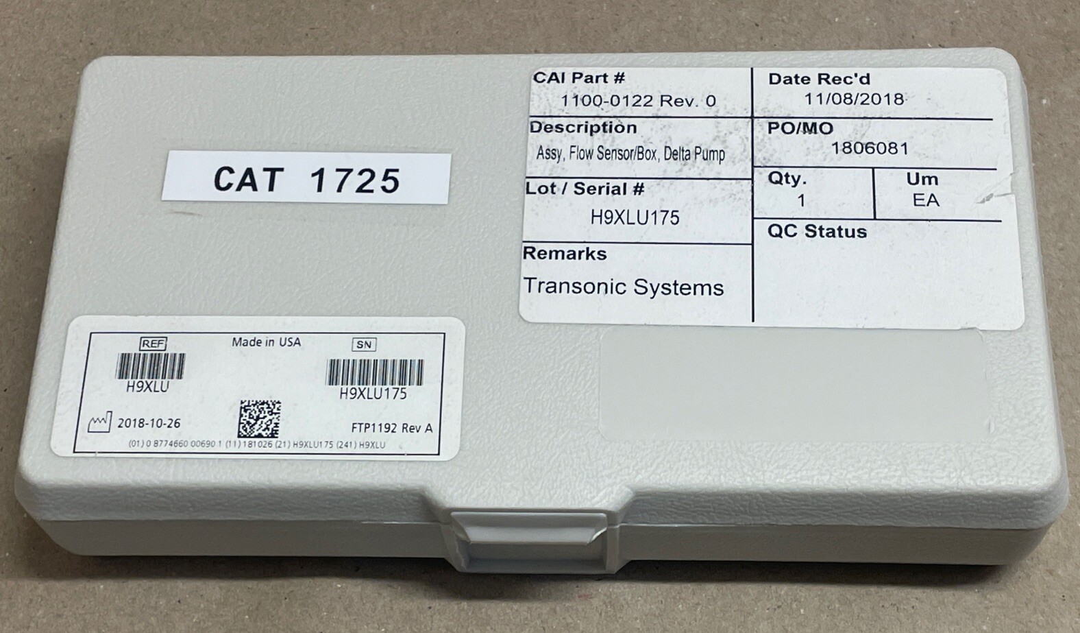 Transonic Systems Inc H9XLU Flow Sensor 10M Tubes 4 Meter Cable Calibrated 2024