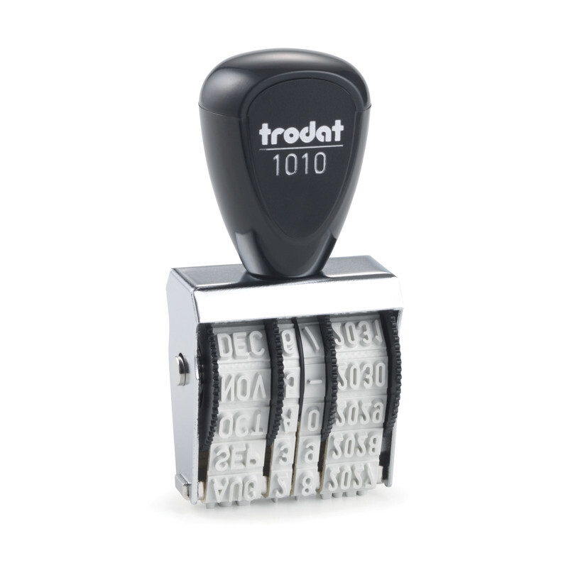 Trodat 1010 Hand Date Stamp, 5/32″ Type Size, 12 Years from 2022 to 2033, NIB