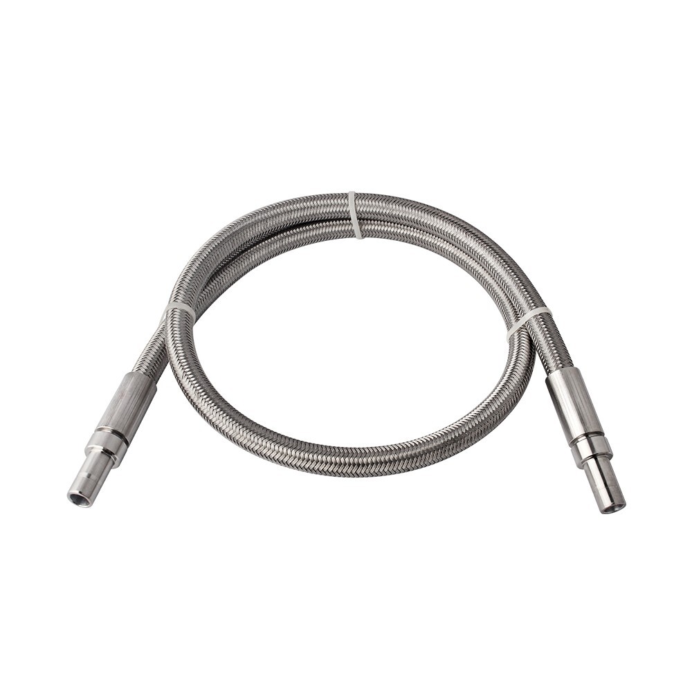 FITOK PTFE-Lined Stainless Steel Braided Hose 1/2 in Tube Adapter 60 in Long