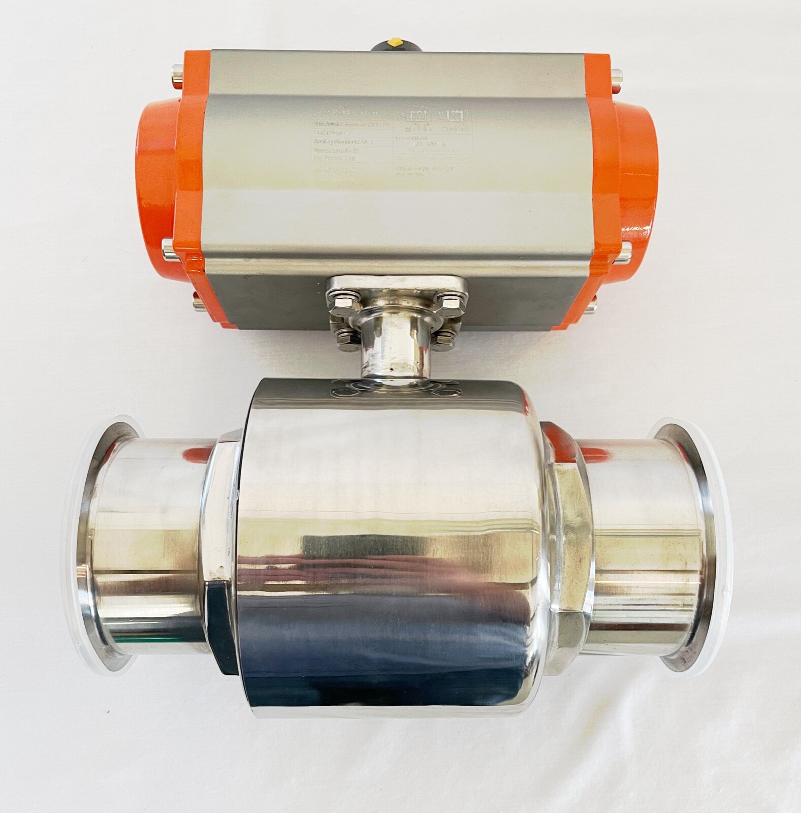 COVNA 4» Sanitary Pneumatic Ball Valve Tri-Clamp Quick Ferrule SS304 2-Way
