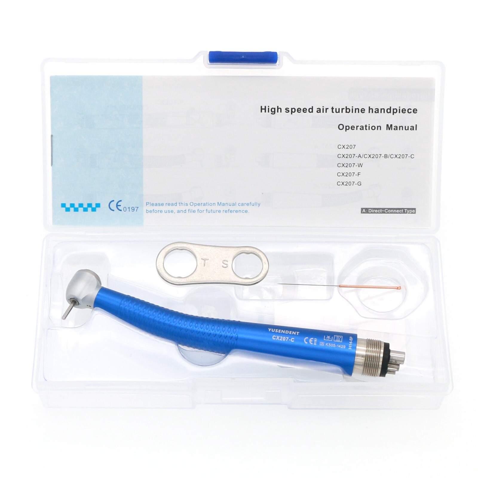 COXO YUSENDENT CX207-C Dental High Speed Air Turbine Handpiece 4 Holes Colorful