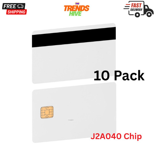J2A040 Chip Java Jcop Cards Unfused, Java Smart Card with 2 Track, 8.4mm 10 Pack
