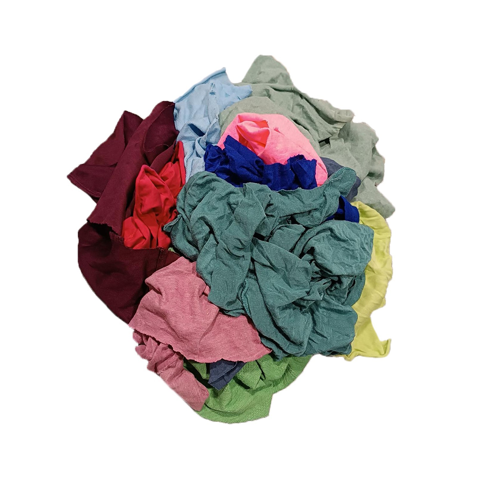 Color Knit T-Shirt Rags – 5 lbs. Box 100% Cotton Cleaning Cloths
