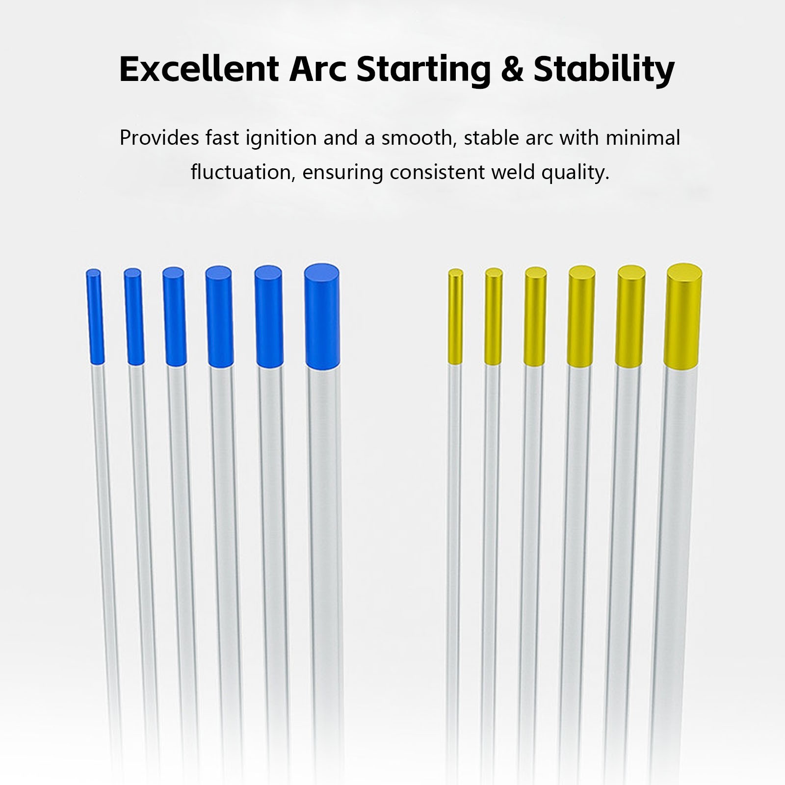 10-Pack TIG Welding Tungsten Electrodes Blue Yellow 1.5% 2% Lanthanated WL15 WL2