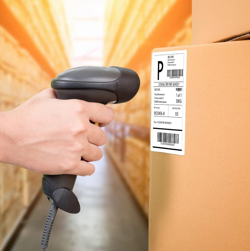 200 Self-adhesive Shipping Labels Round Corner 2 Labels Per Sheet