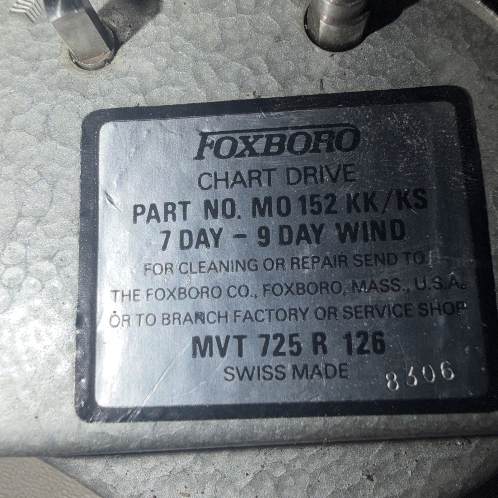 Foxboro Chart Drive- M0152KK-KS 24HR/7DAY **New Old Stock See Desc.**