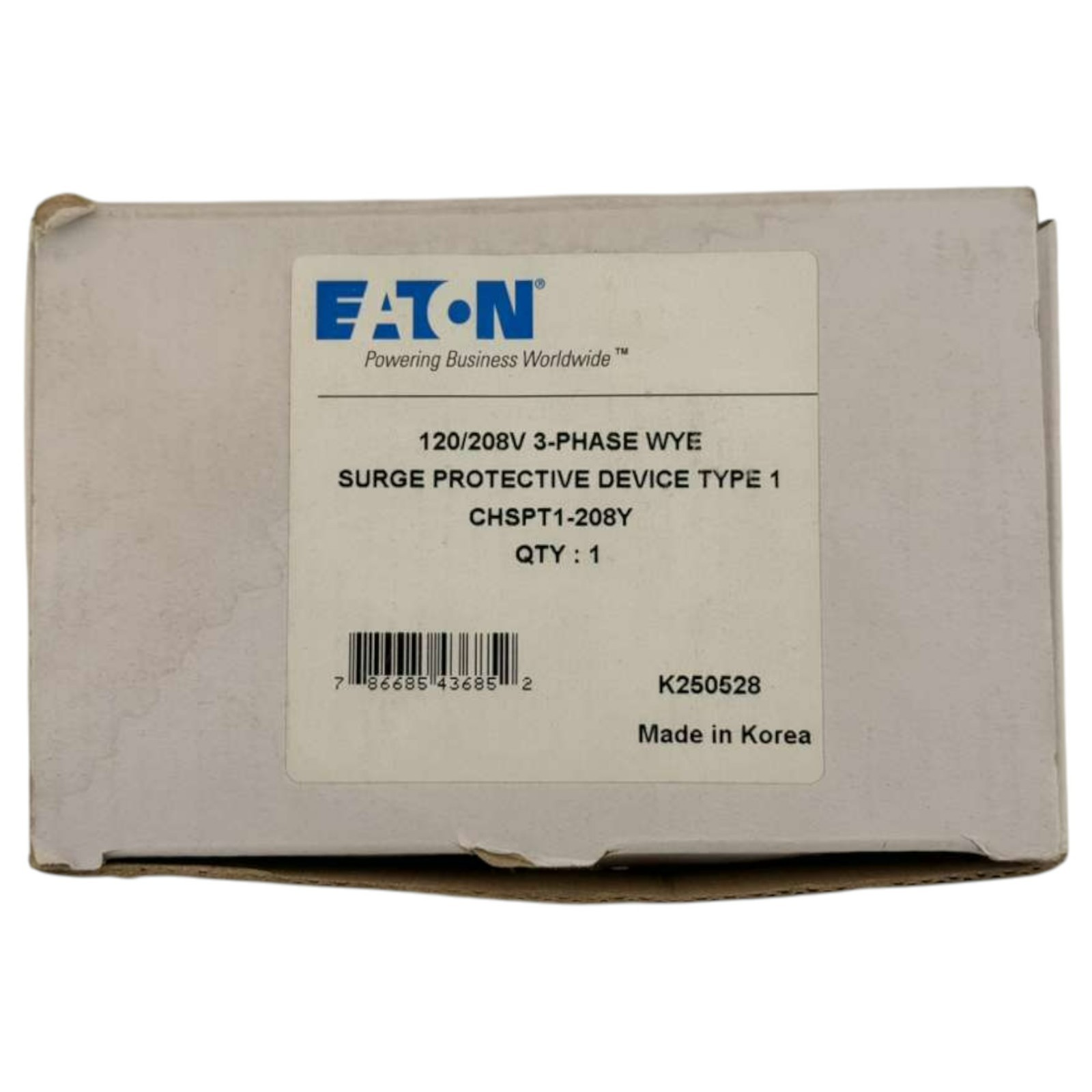 NEW Eaton Cutler Hammer CHSPT1-208Y Surge Protective Device Type1 208Y/120V 50 k