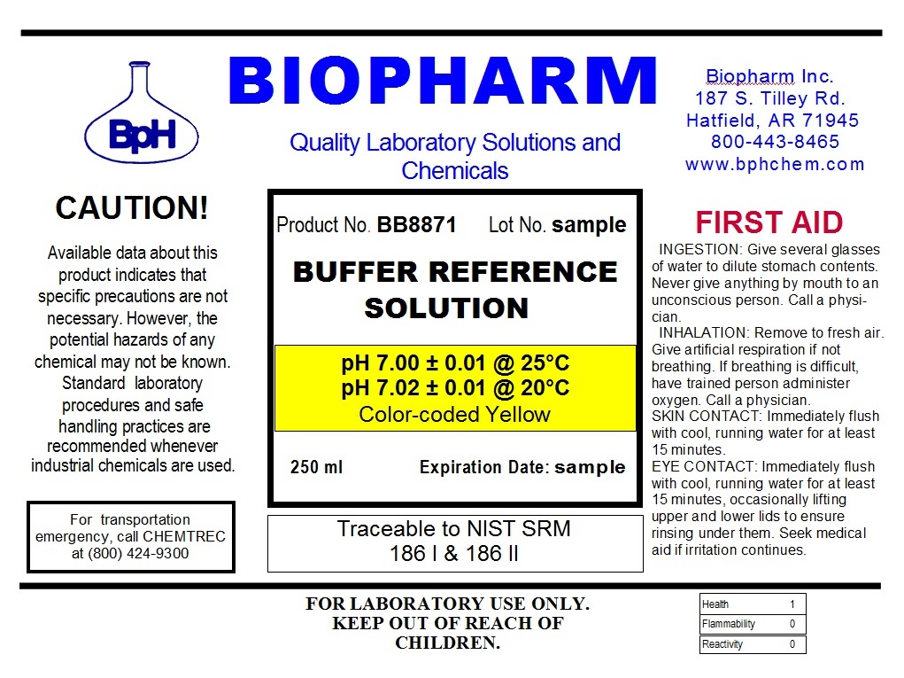 Biopharm pH Calibration Solution (3) 250 mL Bottles pH 7.0, pH 10.0 and Electrod