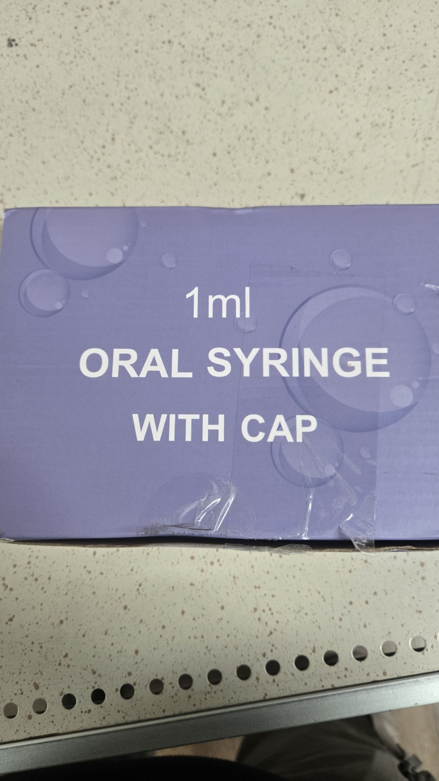 50 Pcs 1mL Oral Syringe Dispenser Luer Slip Tip with Caps Individually Wrapped
