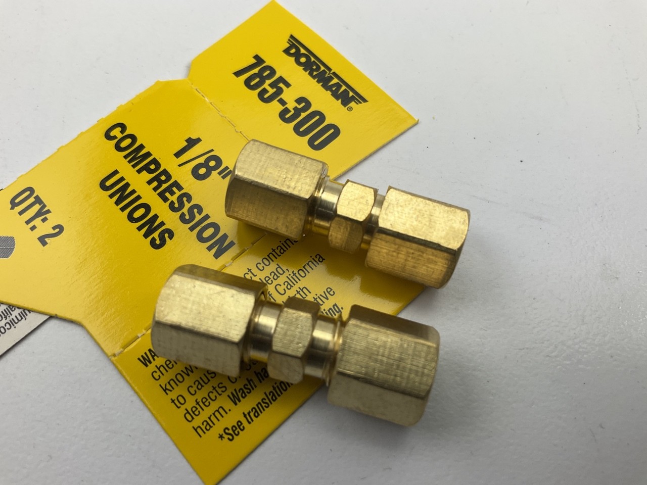 Dorman 785-300 Compression Union Fitting 1/8″ – 2 PACK