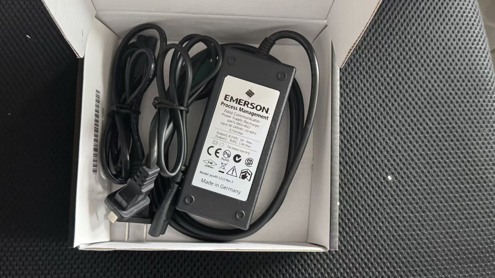 EMERSON 475 HART ROSEMOUNT 00475-0003-0022 COMMUNICATOR CHARGER POWER SUPPLY