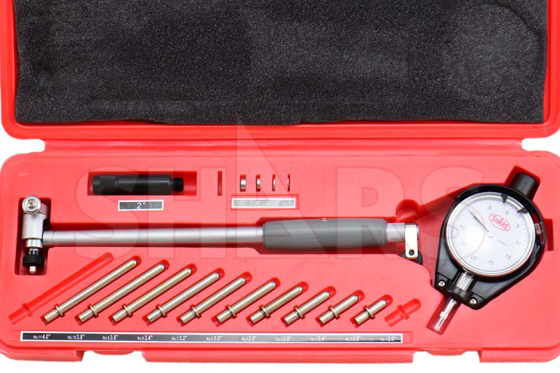 Shars 2-6″ Dial Bore Gage Gauge .0005″ Engine Cylinder Measuring Hole New R}