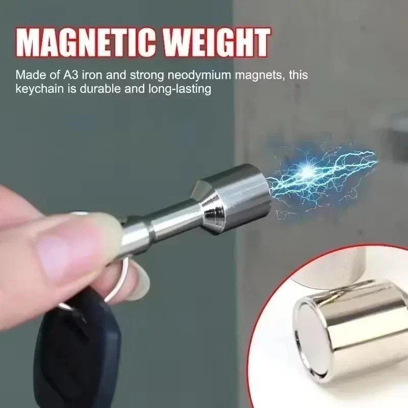 1 Pcs Keychain Neodymium Magnet for Testing Coins, Jewelry, Brass, Gold, Silver