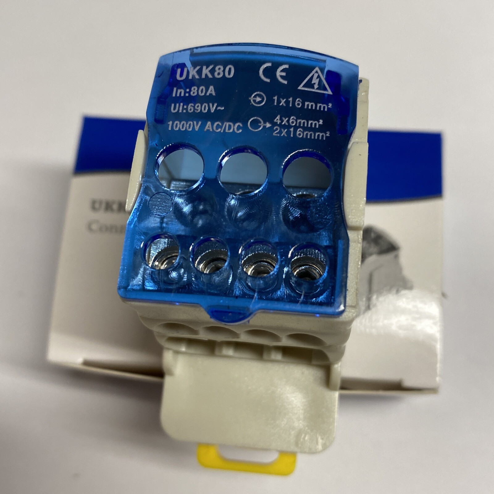 Power Junction Box Distribution Terminal Block Connector DIN Rail 80A