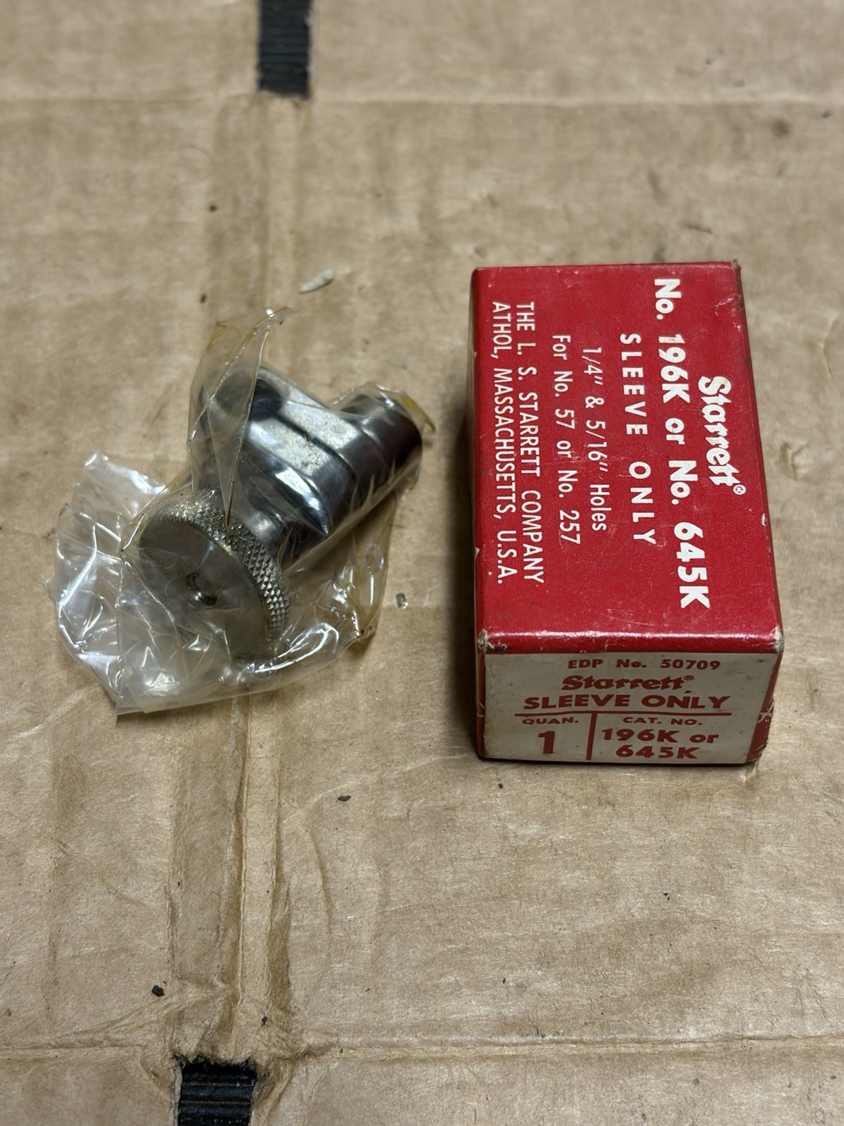 Starrett 196K/645K dial indicator snug/ sleeve for 1/4”or 5/16” stems (#57/257)