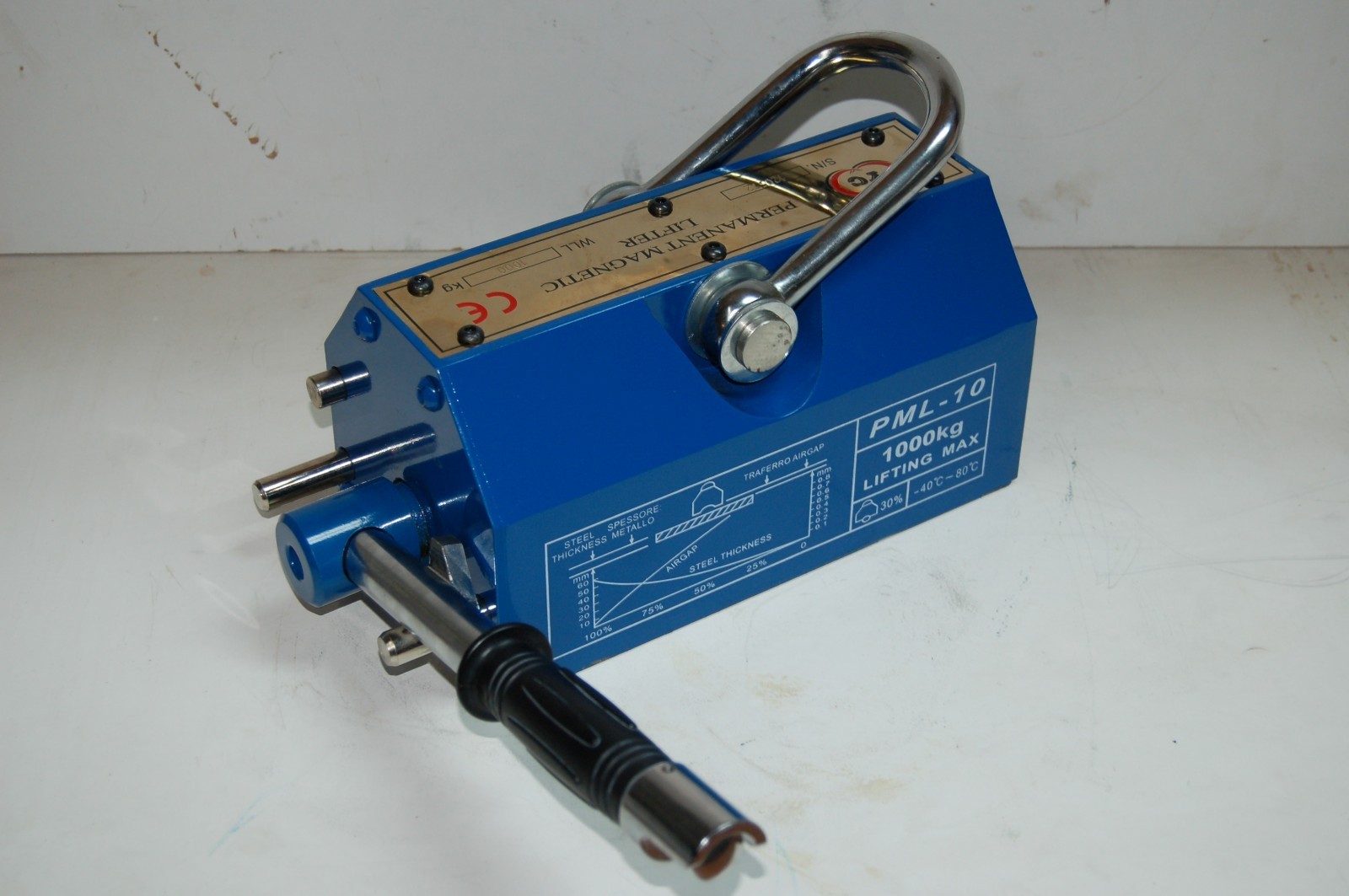 BLUEROCK Magnetic Lifter 1000 KG – 2200 LBS Magnet Steel Lifting Crane Hoist