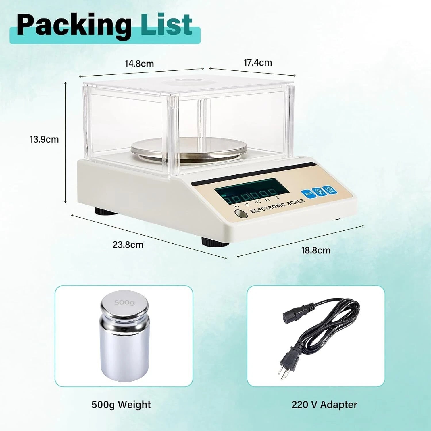 600g/1000g/3000gx0.01g Lab Scale Digital Analytical Balance Electronic Scale New