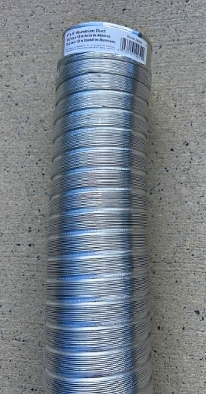 Deflecto AM46 Semi-Rigid Flexible 4″ x 6′ Aluminum Dryer Duct