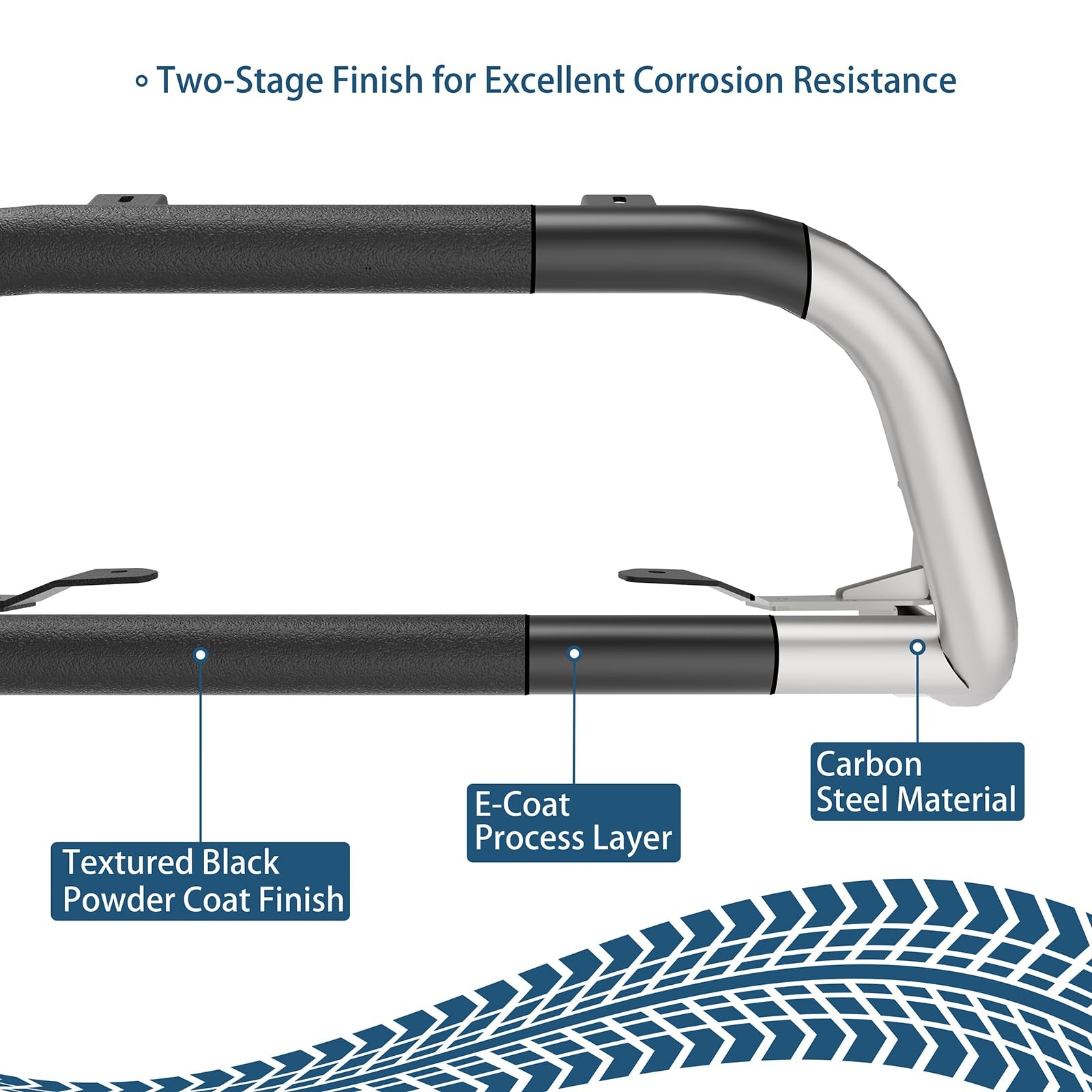 Subaru Forester 2014-2018 Front Bumper Bull Bar Off-Road Steel with Light Tabs