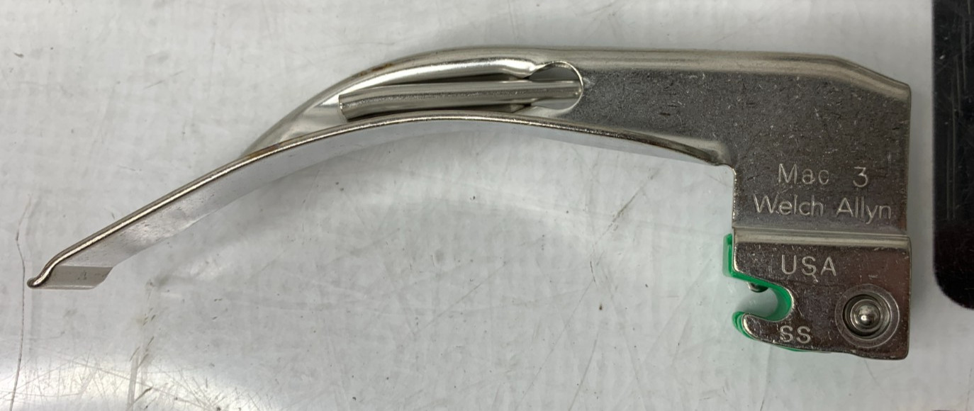 Welch Allyn 69063 Mac 3 Fiber optic Laryngoscope Blade SS USA MADE Macintosh 3