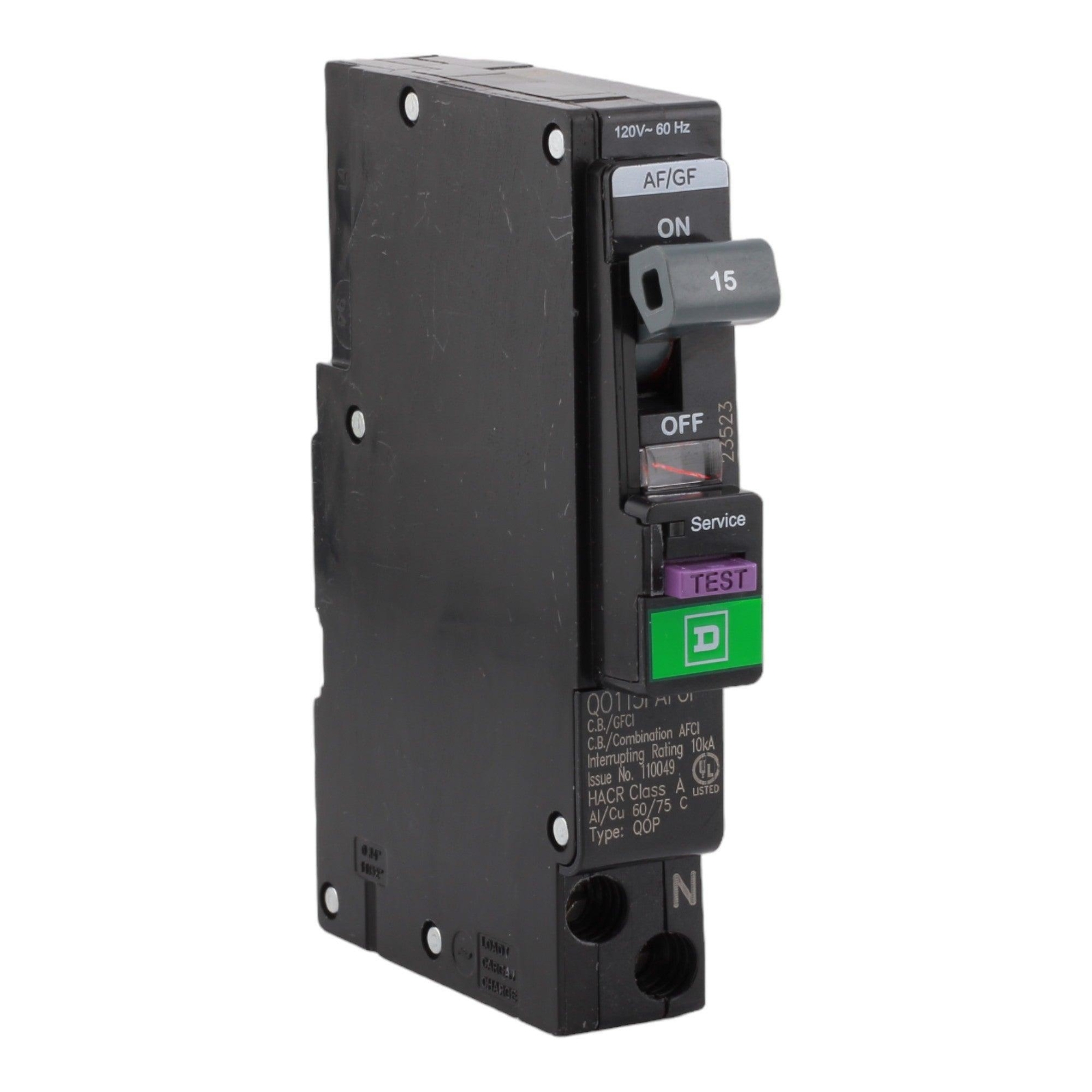 LOT OF 10 Square D QO115PAFGF 15A 120V 1-Pole AFCI/GFCI Circuit Breaker