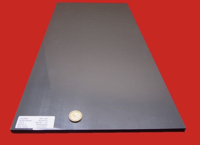 Nylon 6/6 Nylatron Lubricated Sheet (1/4″) – .250″ x 12″ x 24″