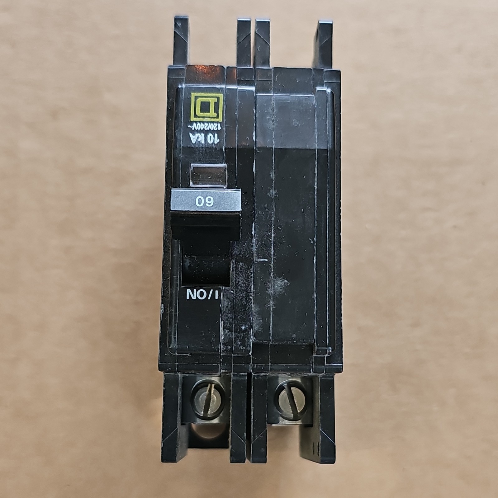 Square D QO260 60A 2-Pole 120/240Vac Plug-On Mini Circuit Breaker, Trip