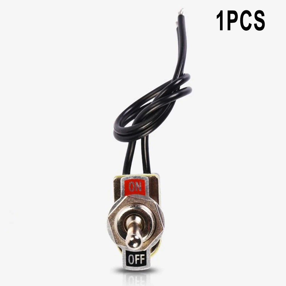 SPST Toggle Switch 6A 125V On Off Rocker Switch with Wire 12mm Mount