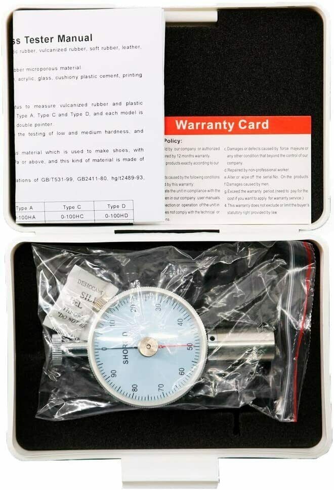 Shore D Hardness Tester for Thermos Plastic Rubber Printing Plate Fibred 20-90HD