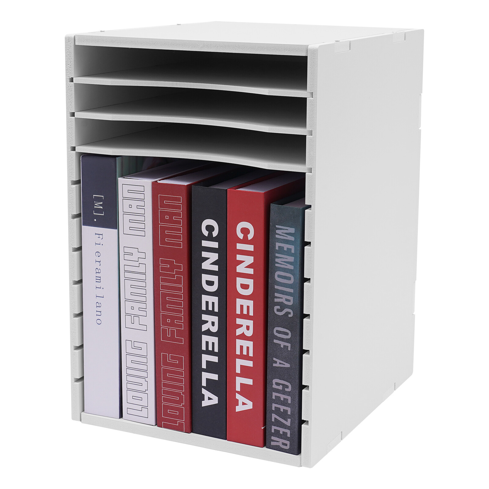 Document Organizer Vertical Desktop Sorter 11-Compartments Paper Storage Holder