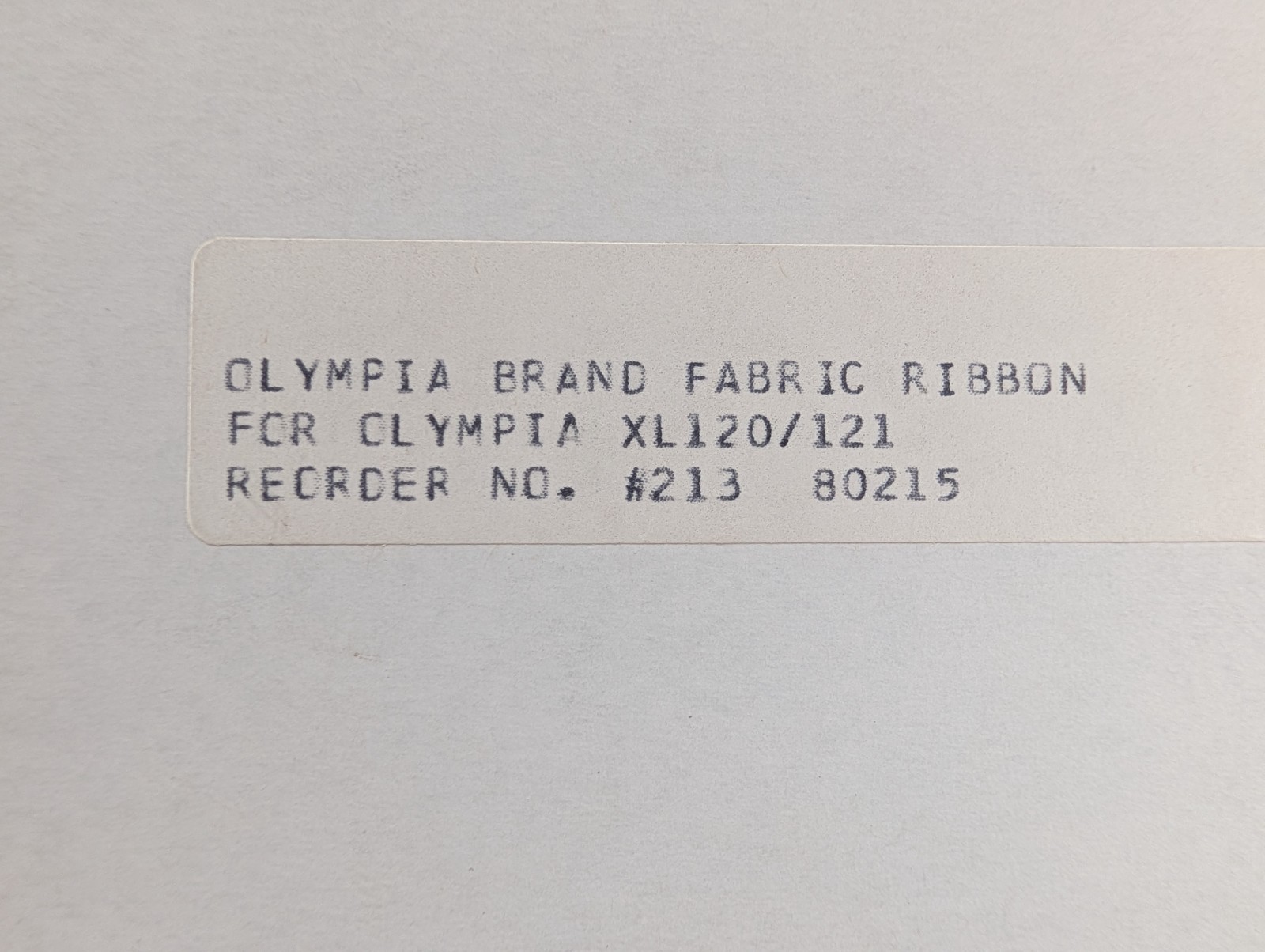 Olympia Correctable Film Fabric Ribbon Carbon Ribbon C Lot XL120 XL 121 212-213
