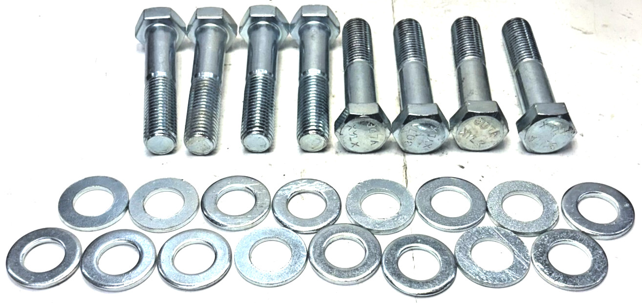 307A ZINC PLATED STEEL BOLT SIZE 5/8IN-10X4-1/8IN WASHERS ID 7/8IN LOT OF 32