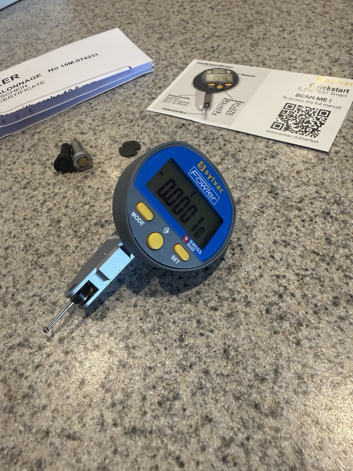Fowler Electronic/Digital Dial Test Indicator Lever Type MPN 54-562-777-BT