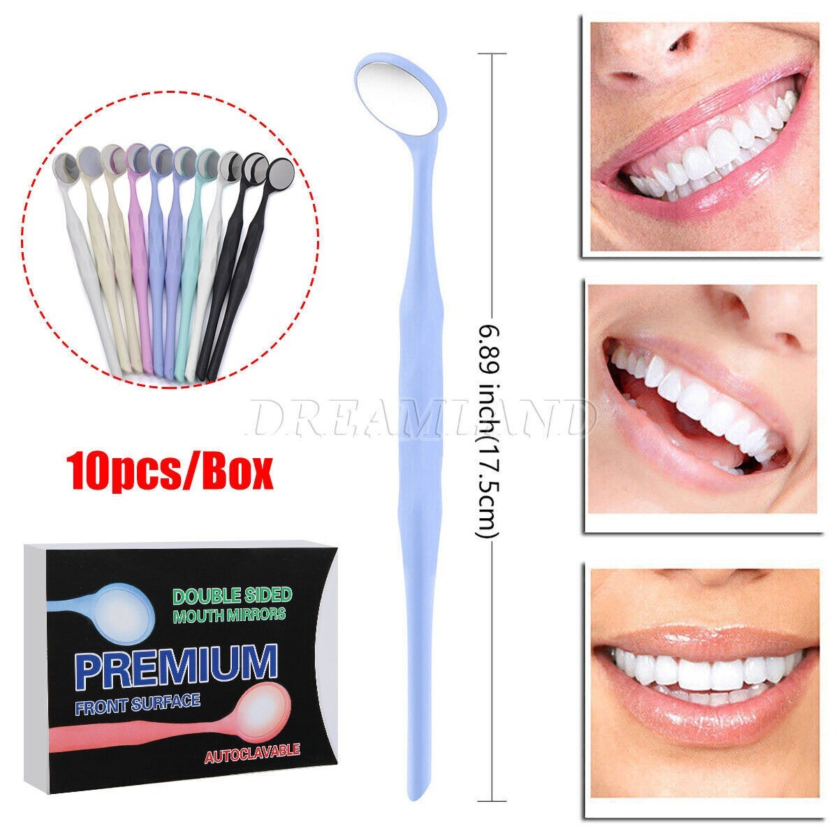 10x Dental Mouth Mirrors Reflector Oral Mirror Autoclavable Double Sided USA