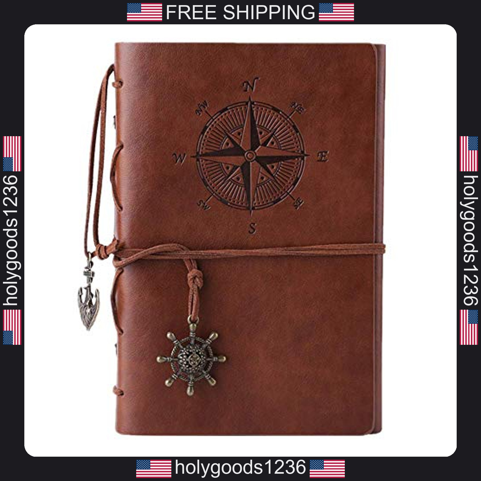 Maleden refillable spiral daily notepad classic embossed travel journal diary