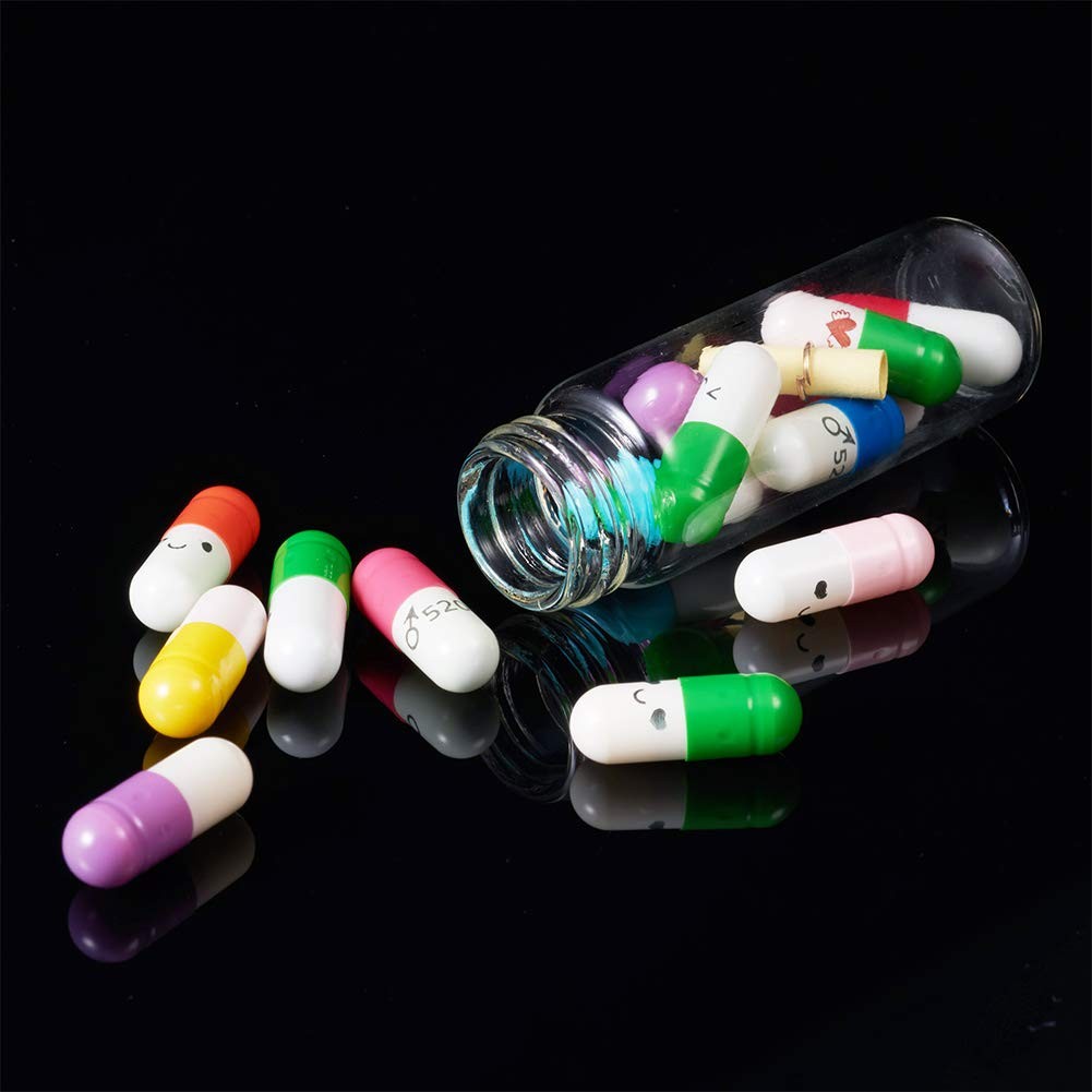 20 PCS 15ml Clear Glass Bottles Candy Bottle with Aluminium Screw Cap…