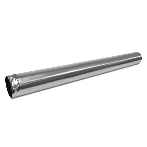 4 in. x 5 ft. Round Metal Duct Pipe