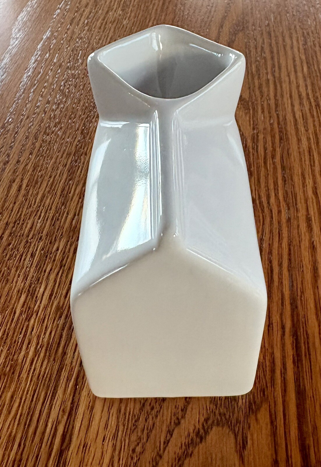 White Ceramic Milk Carton Creamer 5ounces